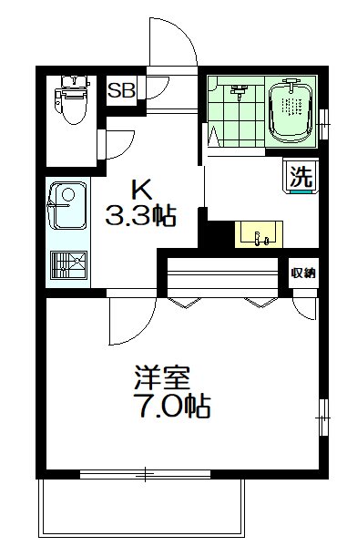 ベルク新高円寺 201号室 間取り