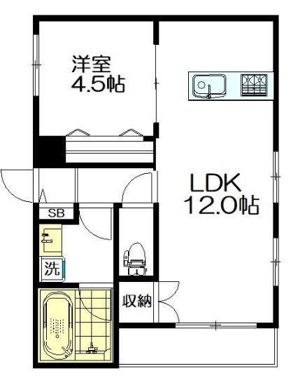 Ｅｘｉｏｎ（エクシオン）  201号室 間取り