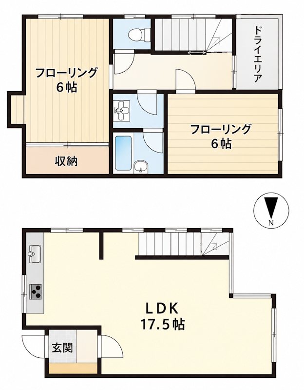 カーサとりーご 202号室 間取り