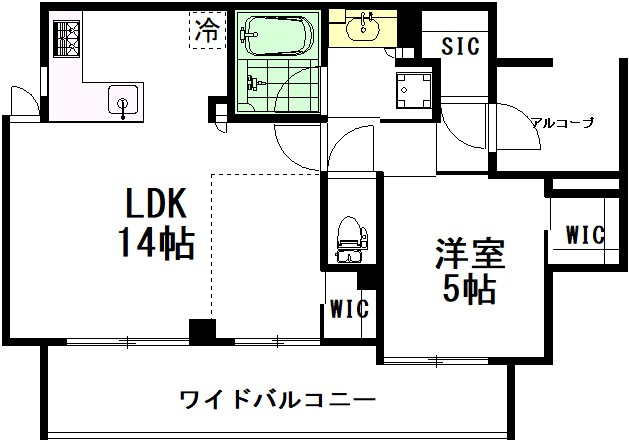 グローベル立川プレミアム 807号室 間取り
