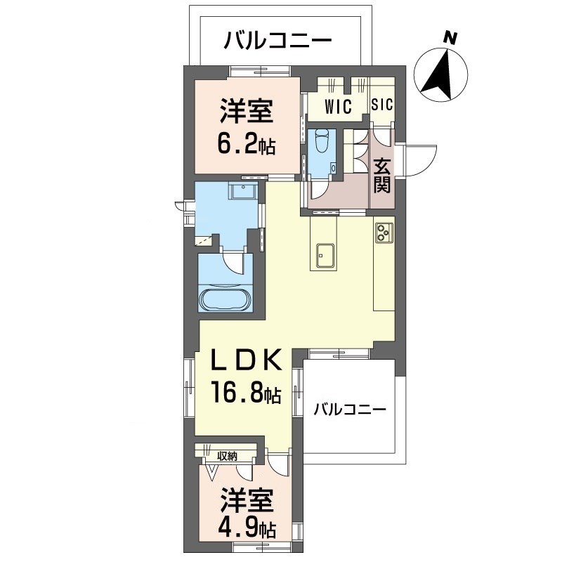 アロン・ド・赤堤 401号室 間取り