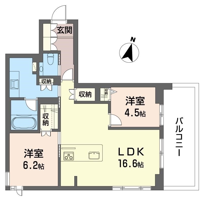 アロン・ド・赤堤 402号室 間取り