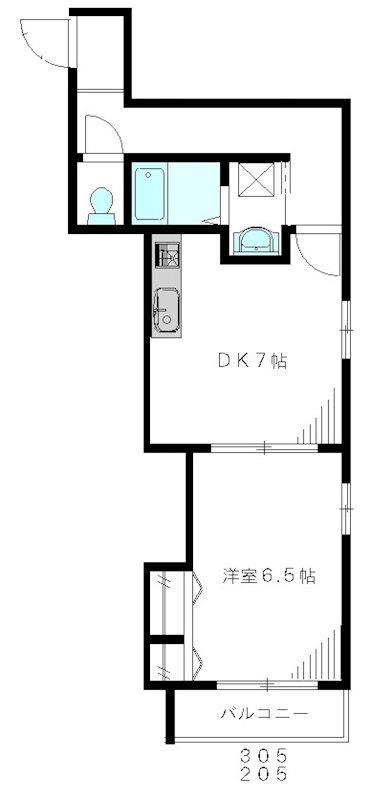 プレジール   305号室 間取り