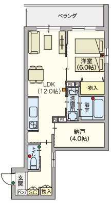 【シニア限定】カメリア赤塚 306号室 間取り