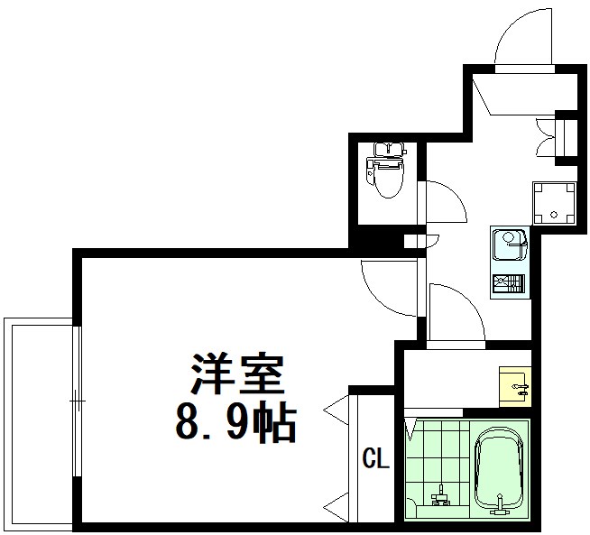 吉祥庵 201号室 間取り