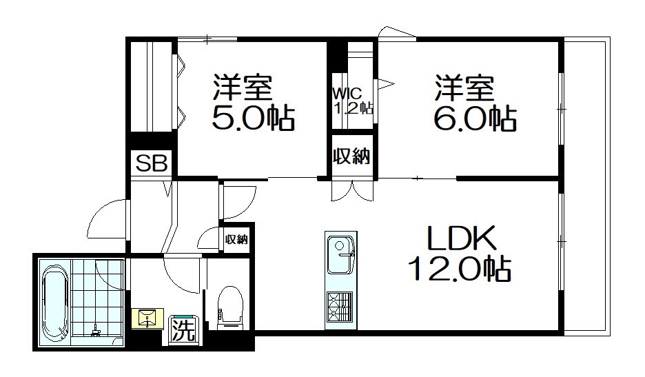 CREST　Ⅰ(クレストワン) 202号室 間取り