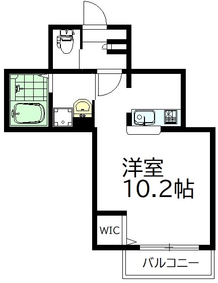 コートアイリス 203号室 間取り