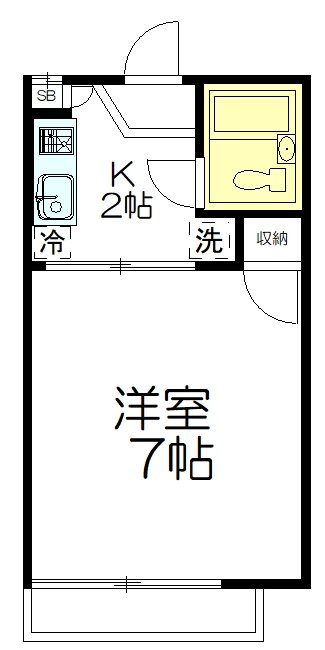 ヒルサイドテラス  206号室 間取り