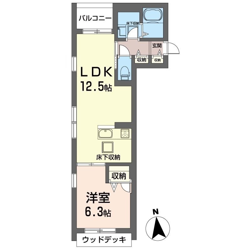 ロータス下北沢 101号室 間取り