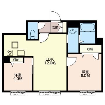 COURT　PROVENCE（コートプロヴァンス） 104号室 間取り