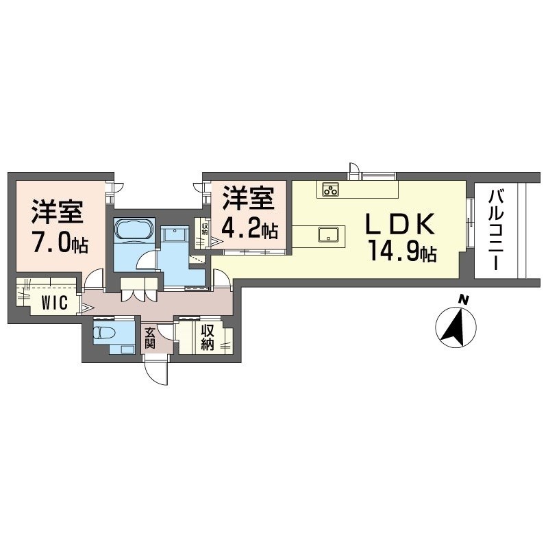 アロン・ド・赤堤 205号室 間取り