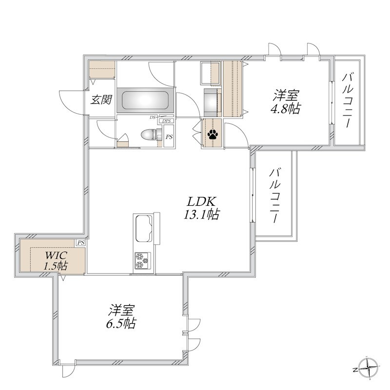 (仮称)上高田4丁目メゾン 302号室 間取り