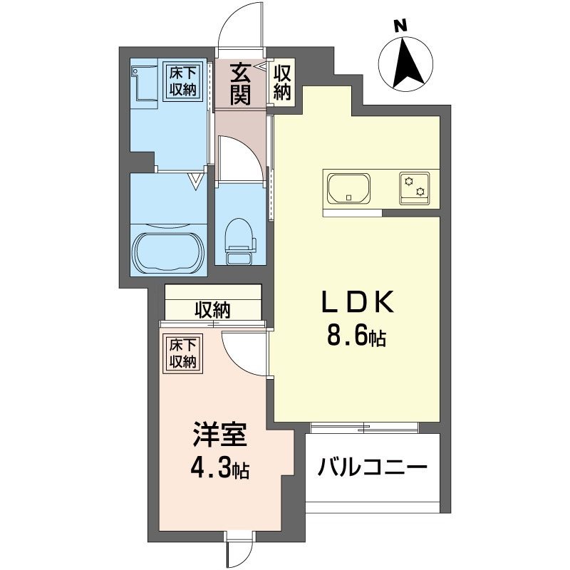 ロータス下北沢 103号室 間取り