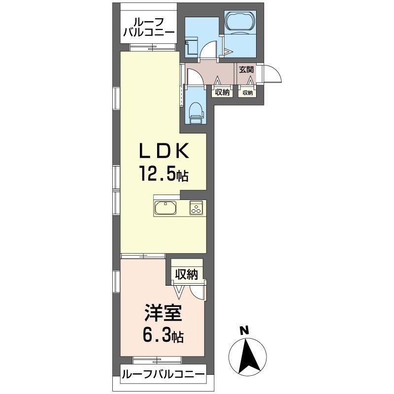 ロータス下北沢 201号室 間取り
