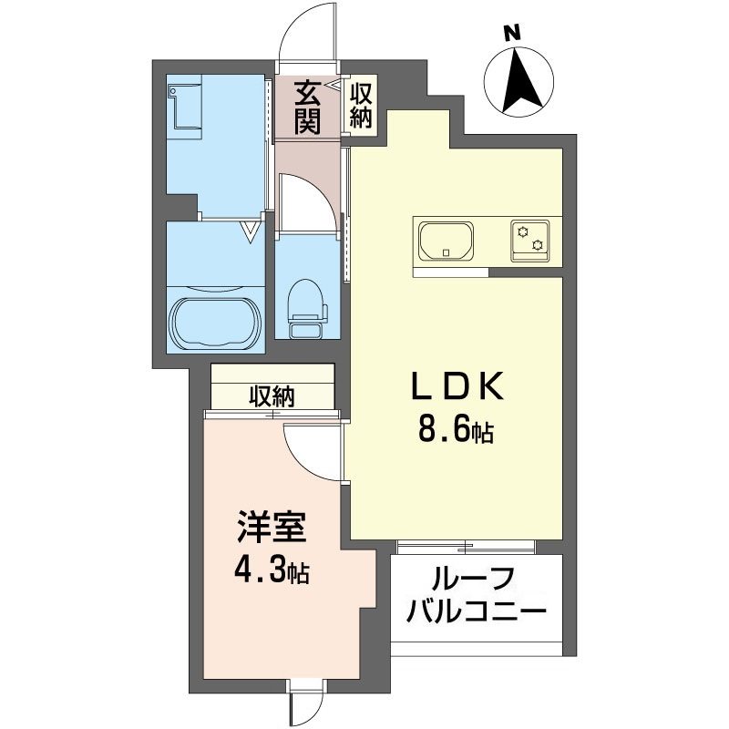 ロータス下北沢 203号室 間取り