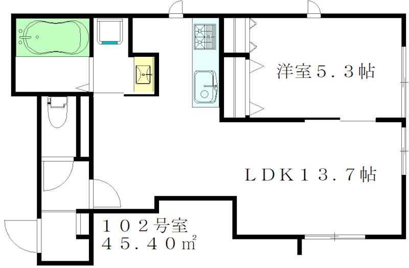 Alegria高円寺（アレグリア）  102号室 間取り