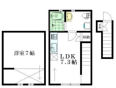 クレアシオン経堂 201号室 間取り