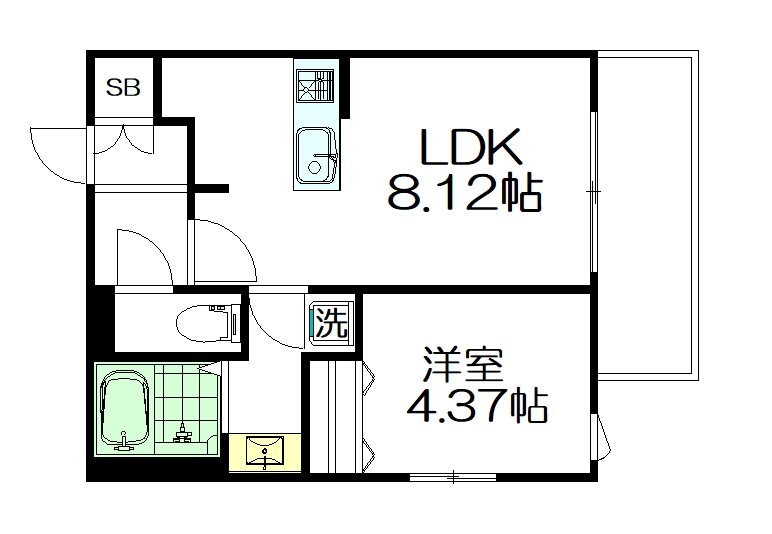 アクアヴィータ 202号室 間取り