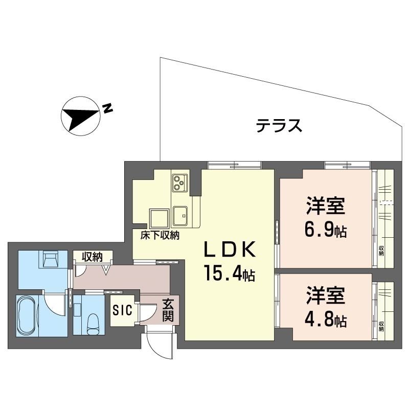 ベルシエル 101号室 間取り