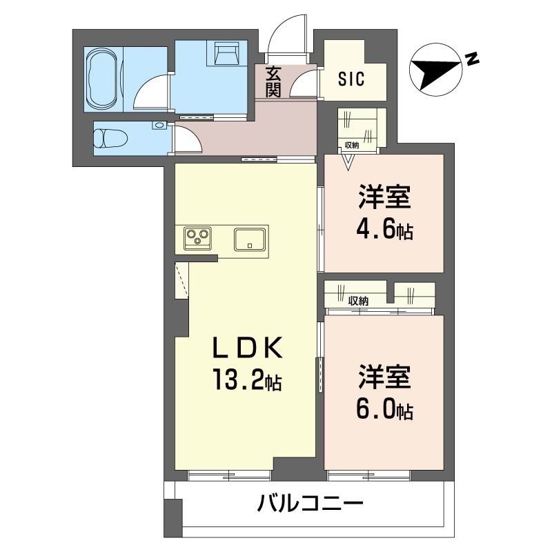 ベルシエル 205号室 間取り