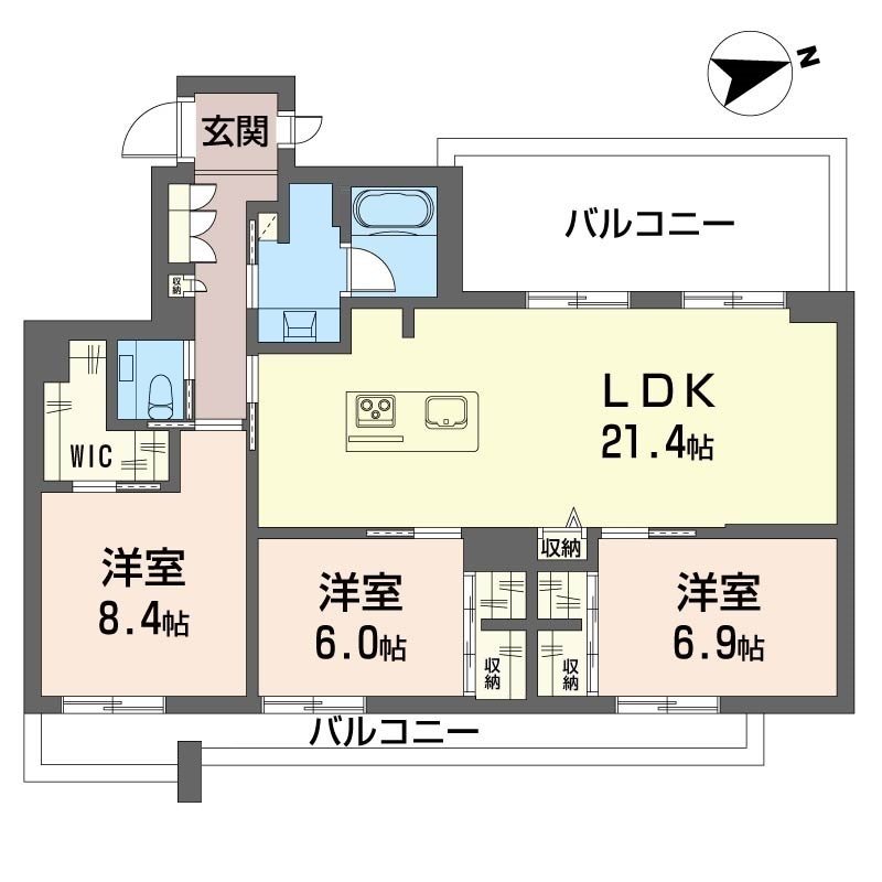 ベルシエル 401号室 間取り