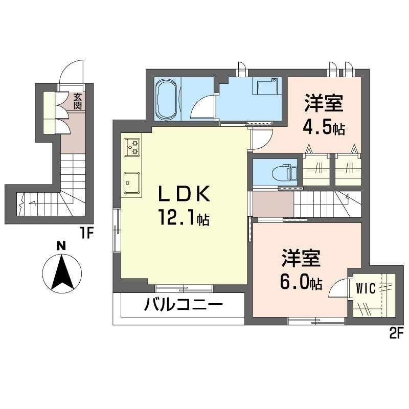 フィオーレ　世田谷 201号室 間取り