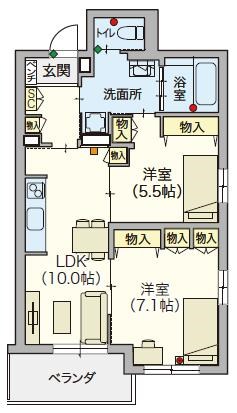 シニア限定　ヘーベルVillage浦和本太 201号室 間取り