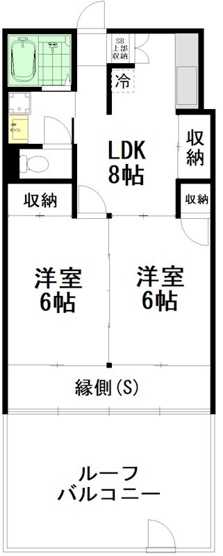 江原町住宅 105号室 間取り