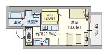 シニア限定 ルティルオプス高円寺 305号室 間取り