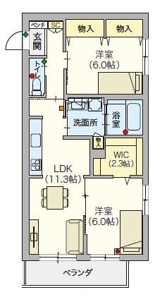 シニア限定 ルティルオプス高円寺 205号室 間取り