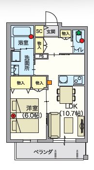 シニア限定 アヴァンティ 417 202号室 間取り