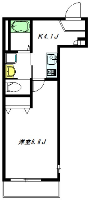 ウエスト・コート 405号室 間取り