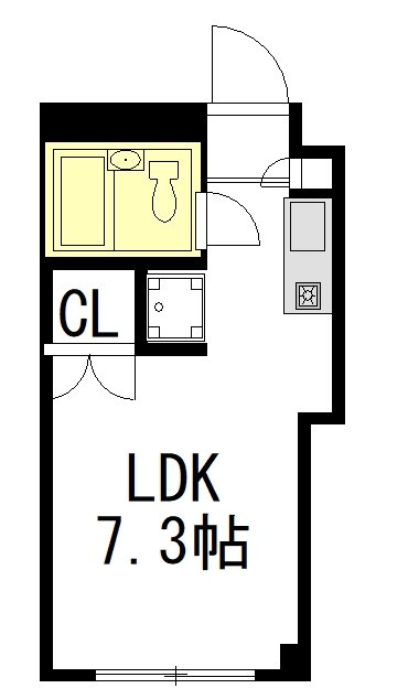プルミエール西荻 1D号室 間取り