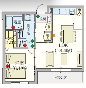 シニア限定 ヘーベルVillage上石神井 202号室 間取り