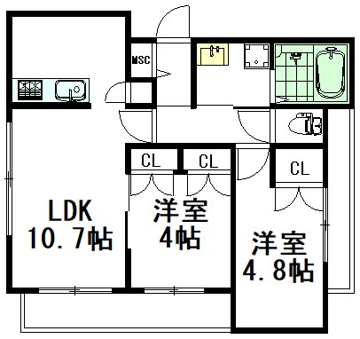 ヘーベルメゾン三鷹 302号室 間取り