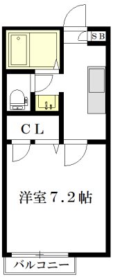 グリーンウインド 203号室 間取り