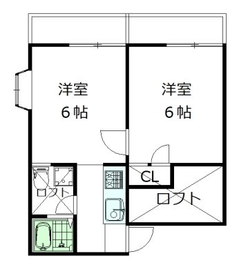 ベルビーハナタキ 1C号室 間取り