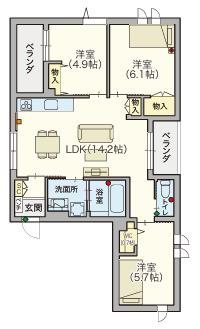 シニア限定 ヘーベルVillage 西荻窪善福寺  フォルス善福寺Ⅲ 215号室 間取り