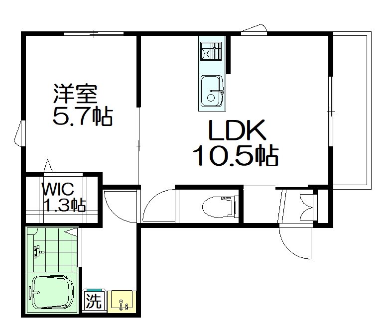 Ｃｈａｍｐｖｉｌｌａｇｅ中野（シャンヴィラージュナカノ） 202号室 間取り