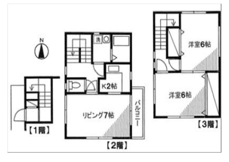 シェモア越仲 101号室 間取り