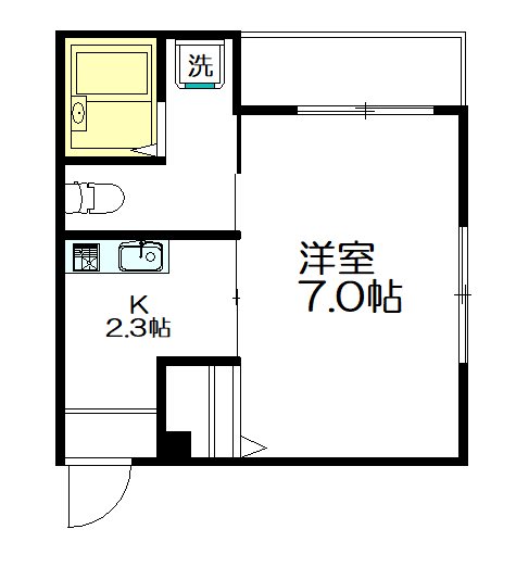 Ｔ.ＫハウスⅡ 201号室 間取り