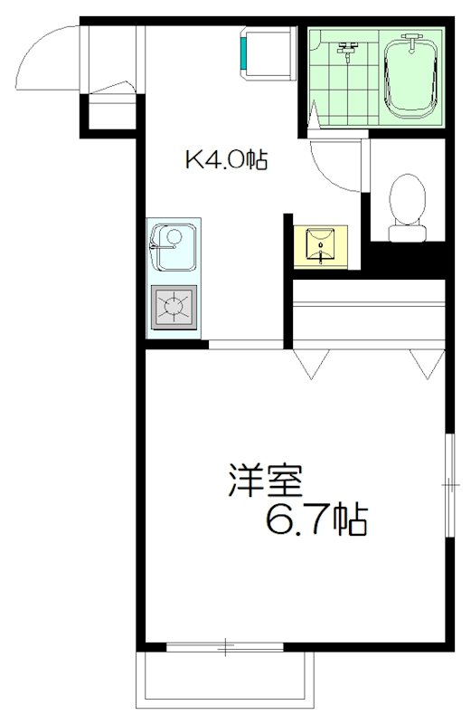 サンロード 202号室 間取り