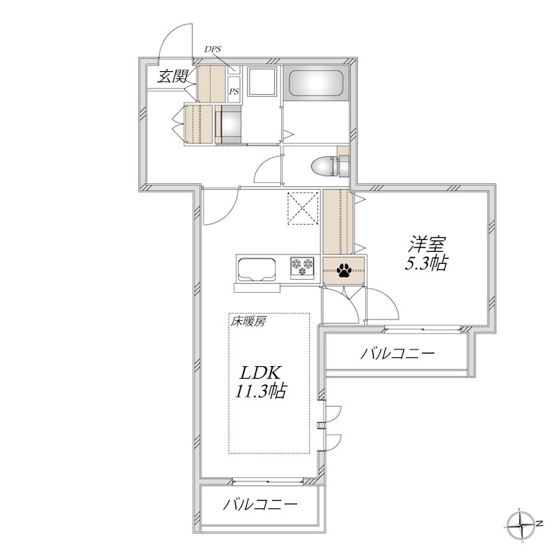 BAUM（バウム） 202号室 間取り