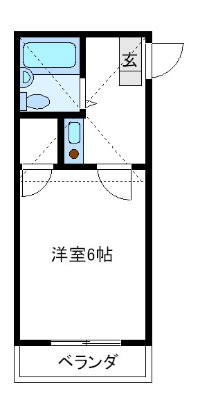 ウエストハイム 206号室 間取り