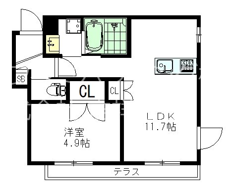 jour en bonheur(ｼﾞｭｰﾙｱﾝﾎﾞﾇｰﾙ） 101号室 間取り