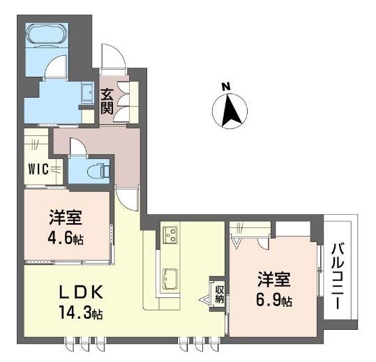 アリビオ世田谷代田 202号室 間取り