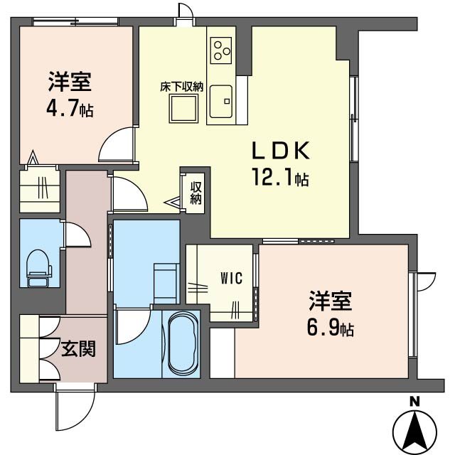 Charmant Daita（シャルマン代田） 106号室 間取り