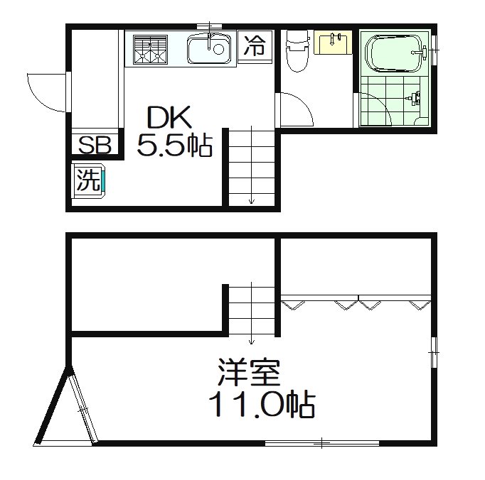 ペガサス 201号室 間取り