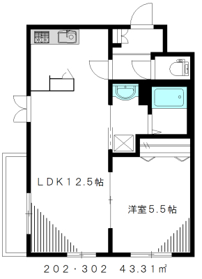 アルベージュ高円寺 202号室 間取り