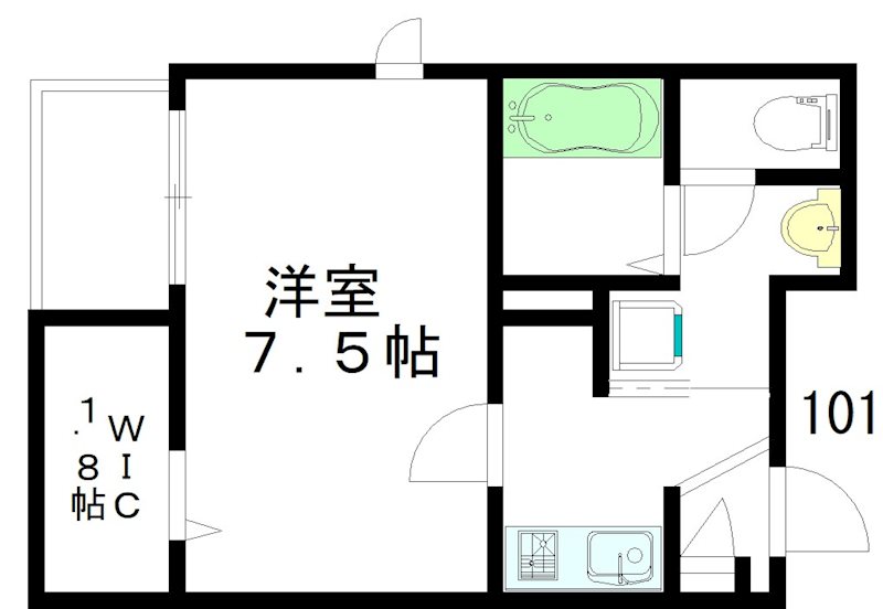 ルミナ荻窪 101号室 間取り